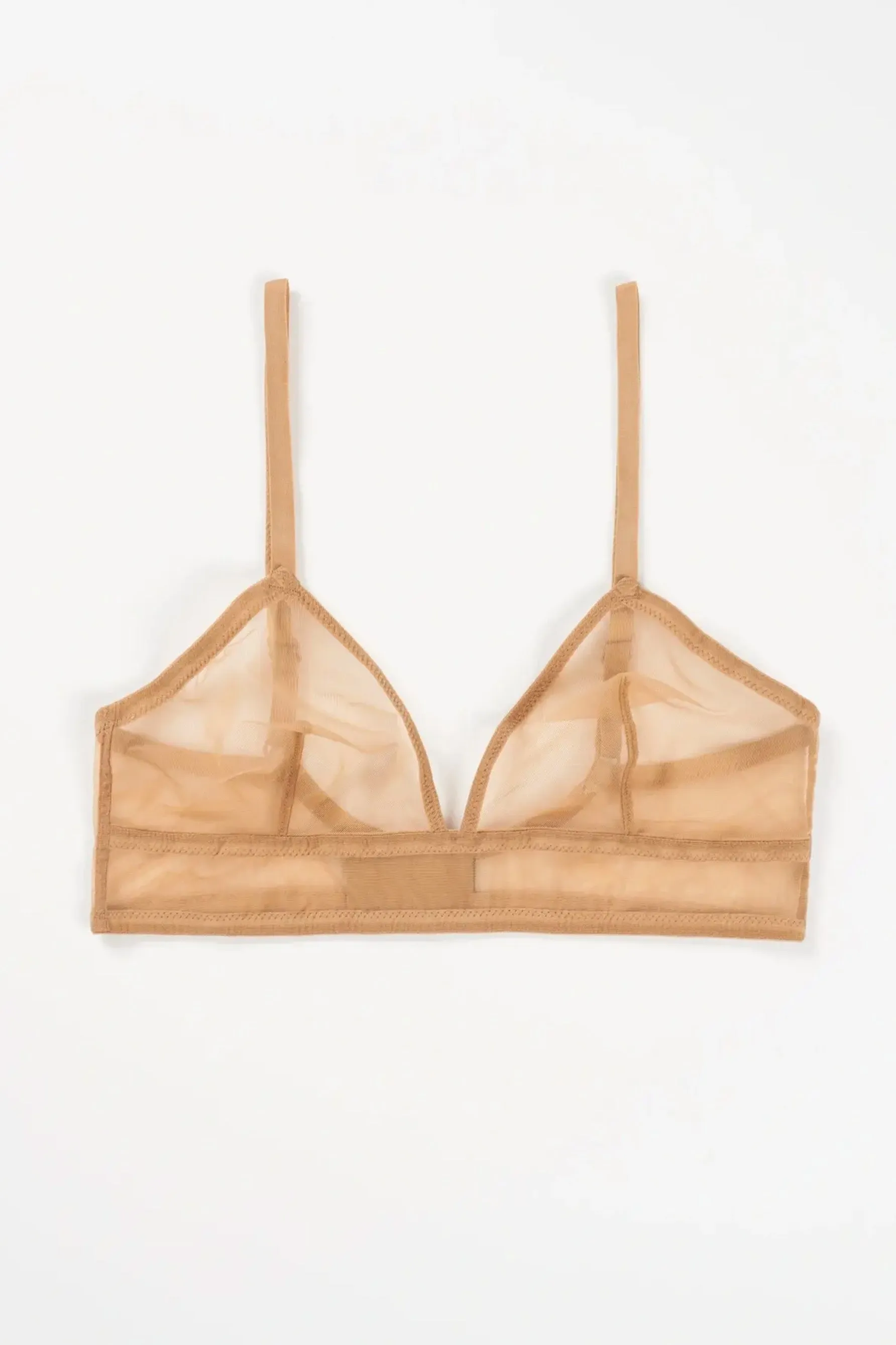 Bare Minimal Soft Triangle Bra in Caramel